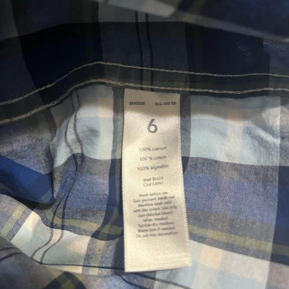 Carter’s Boy’s Plaid Long-sleeve Cotton Button Down Shirt - Picture 4 of 4